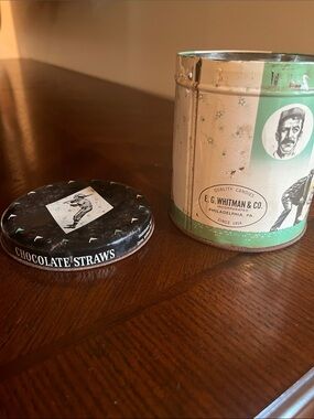 E. G. Whitman vintage Mint Green Candy Tin